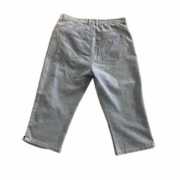 Capri Jeans Amanda Skimmer 8 Petite High Rise Waist Light Wash Blue Stretch Crop - Picture 7 of 8